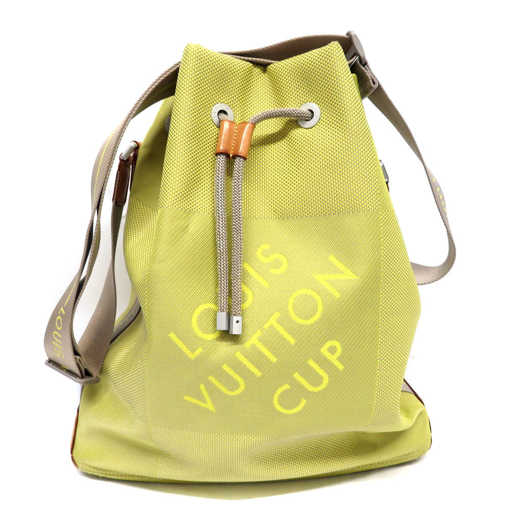 Louis Vuitton Damier Green Volunteer Yellow Jean Bag Drawstring